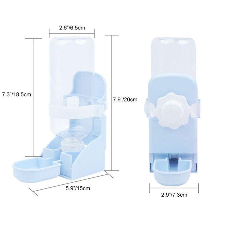 Oncpcare 17oz Rabbit Water Feeder, Pet Cage Suspended Water Dispenser, Hanging Automatic Small Animal Bottle Bowl for Bunny Chinchilla Hedgehog Ferret Hamster - Image 2